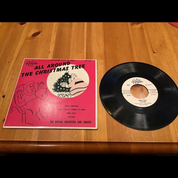 VINTAGE CHRISTMAS VINYL 45rpm RECORDS EPHEMERA DISPLAY - Picture 5 of 6